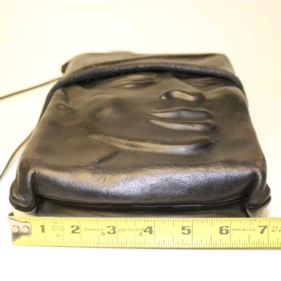 Deborah Einbender Sculpted Crossbody Bag DL Einbender Pursona Black Leather Bag - Picture 12 of 14